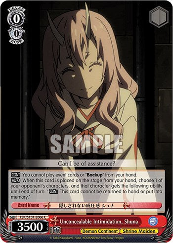 Unconcealable Intimidation, Shuna [That Time I Got Reincarnated as a Slime Vol.3]