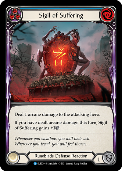 Sigil of Suffering (Blue) [ELE229] (Tales of Aria)  1st Edition Rainbow Foil