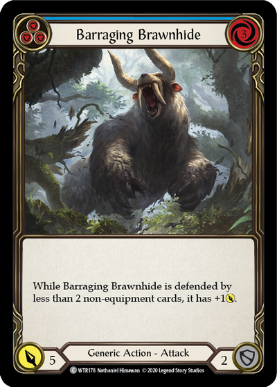 Barraging Brawnhide (Blue) [U-WTR178] (Welcome to Rathe Unlimited)  Unlimited Normal