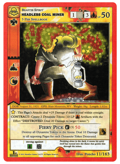 Headless Coal Miner [Cryptid Nation: Nightfall First Edition]