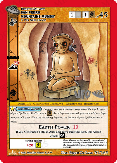 San Pedro Mountains Mummy [Cryptid Nation: UFO First Edition Spoiler Pack]