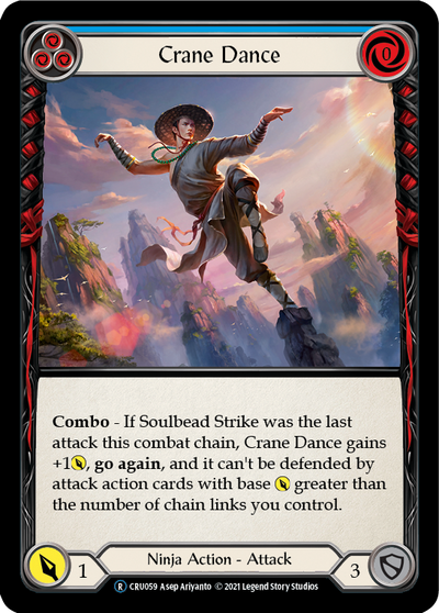 Crane Dance (Blue) [U-CRU059] (Crucible of War Unlimited)  Unlimited Rainbow Foil