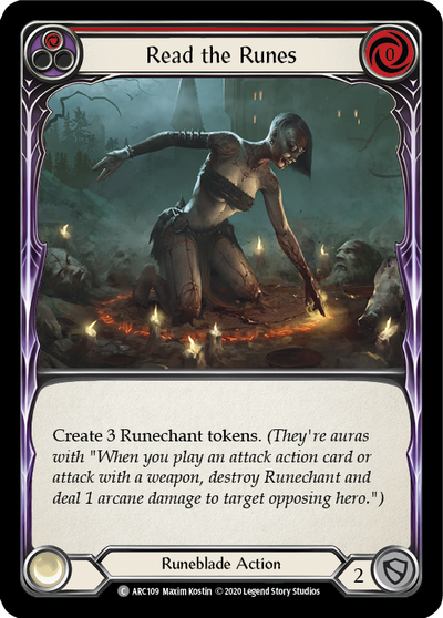 Read the Runes (Red) [U-ARC109] (Arcane Rising Unlimited)  Unlimited Rainbow Foil