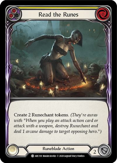 Read the Runes (Yellow) [U-ARC110] (Arcane Rising Unlimited)  Unlimited Normal