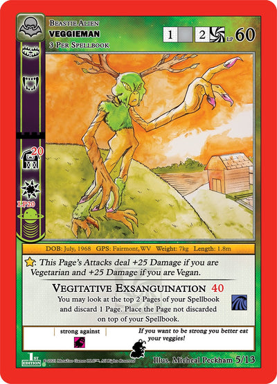Veggieman (Garson Invader) [Cryptid Nation: Nightfall First Edition Release Event Deck]