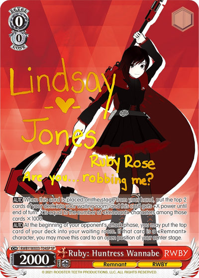 Ruby: Huntress Wannabe (RWBY/WX03-T04SP SP) [RWBY]