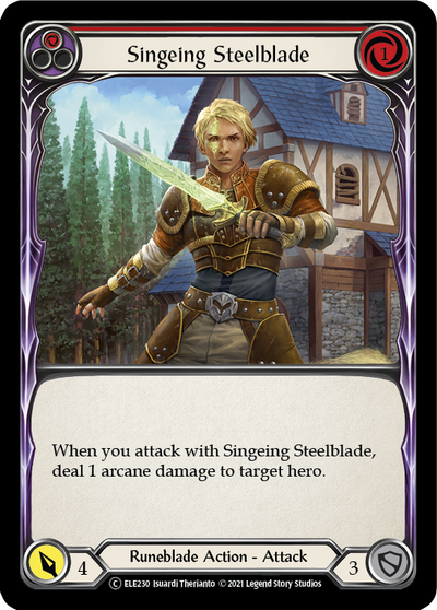 Singeing Steelblade (Red) [U-ELE230] (Tales of Aria Unlimited)  Unlimited Rainbow Foil